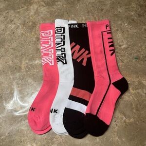 PINK Victoria's Secret Casual Socks - Pink, White, Black